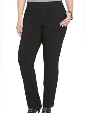 Torrid 22T Black Trousers - Jetsetter Straight Pants - Plus Size Tall Work Pants